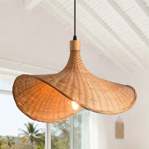 20" Werner Bohemian Bamboo Pendant Light