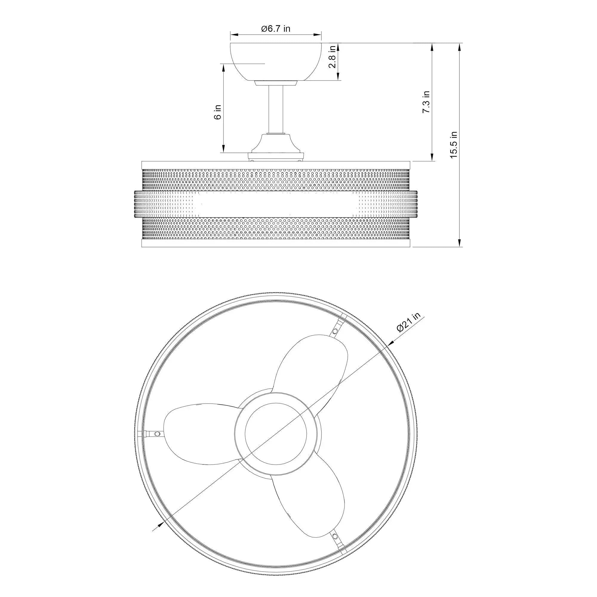 21" Nilgiri Ceiling Fan