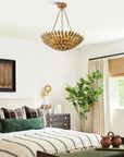 22" Verna Farmhouse Golden Chandelier - IPLUS Lighting