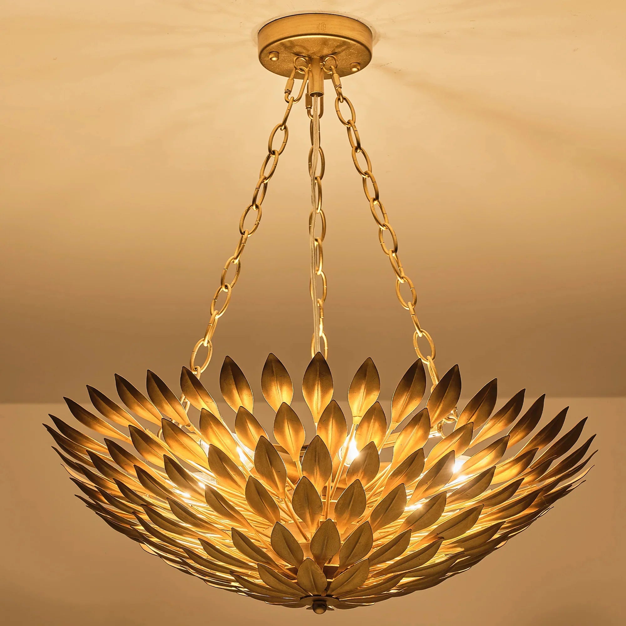 22" Verna Farmhouse Golden Chandelier - IPLUS Lighting
