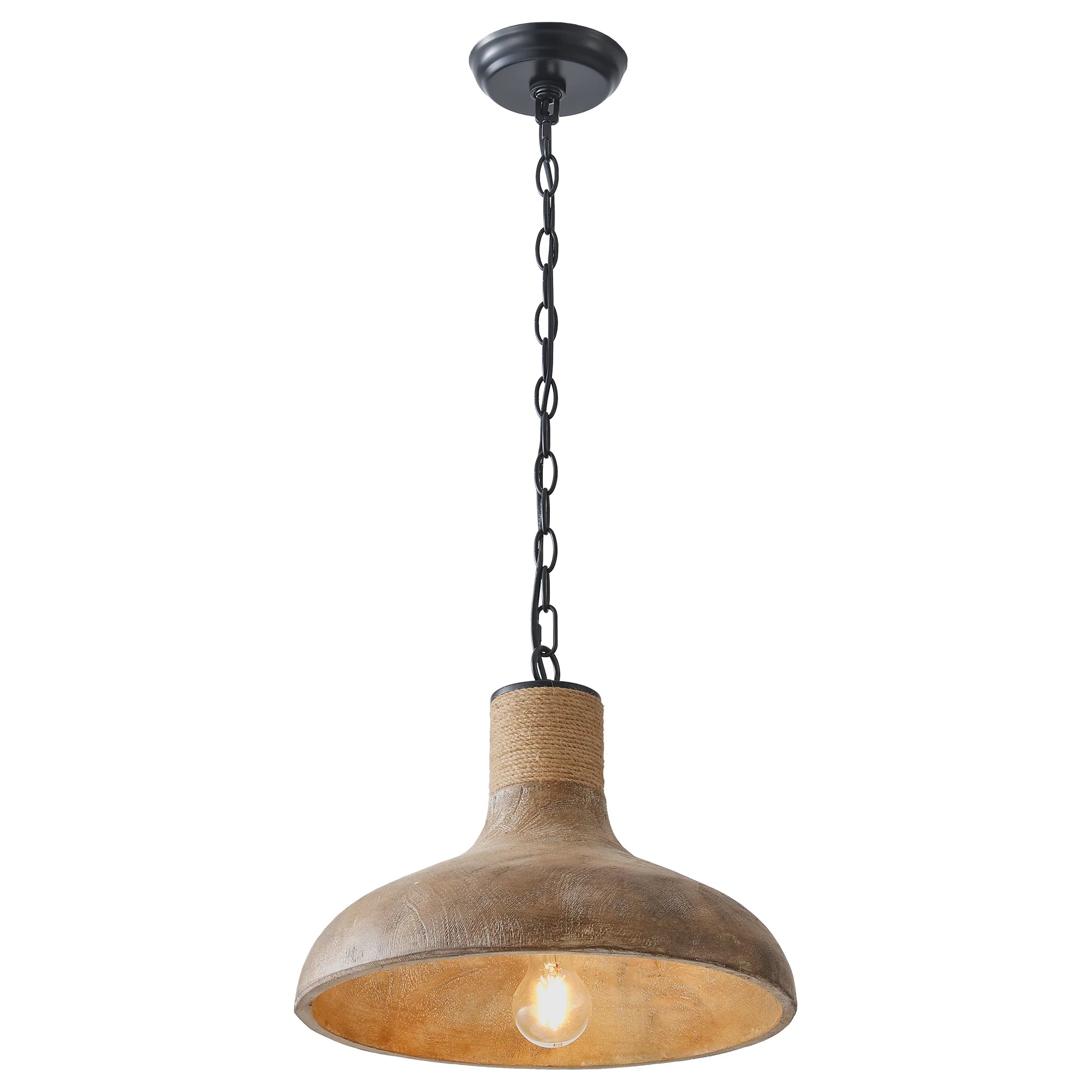 Maud 1-Light Black Modern Island Pendant Light