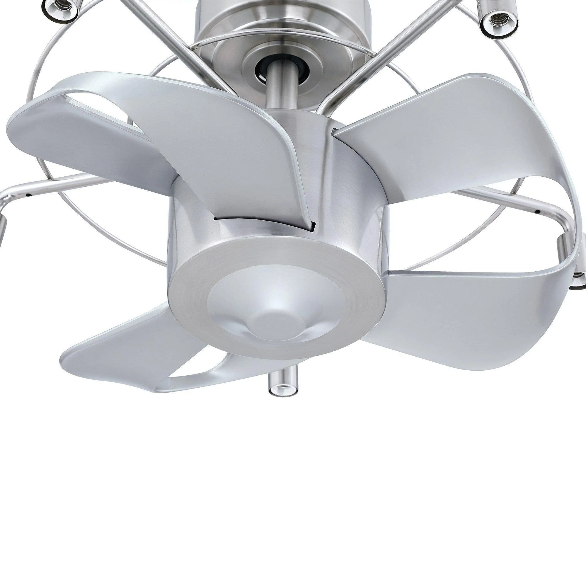 23" Modern Satin Nickel DC Motor Reversible Fandelier