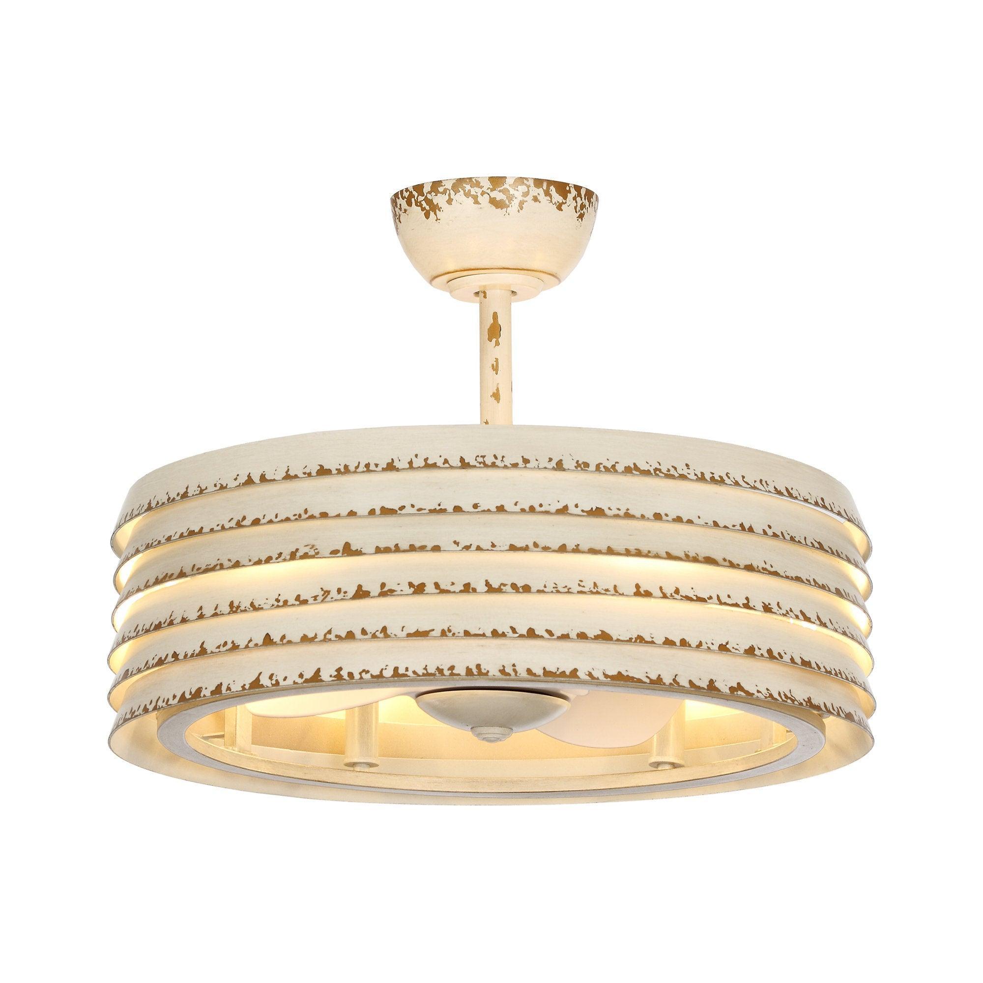 24" Kolkata Industrial Downrod Mount Reversible Ceiling Fan with Lighting and Remote Control - IPLUS