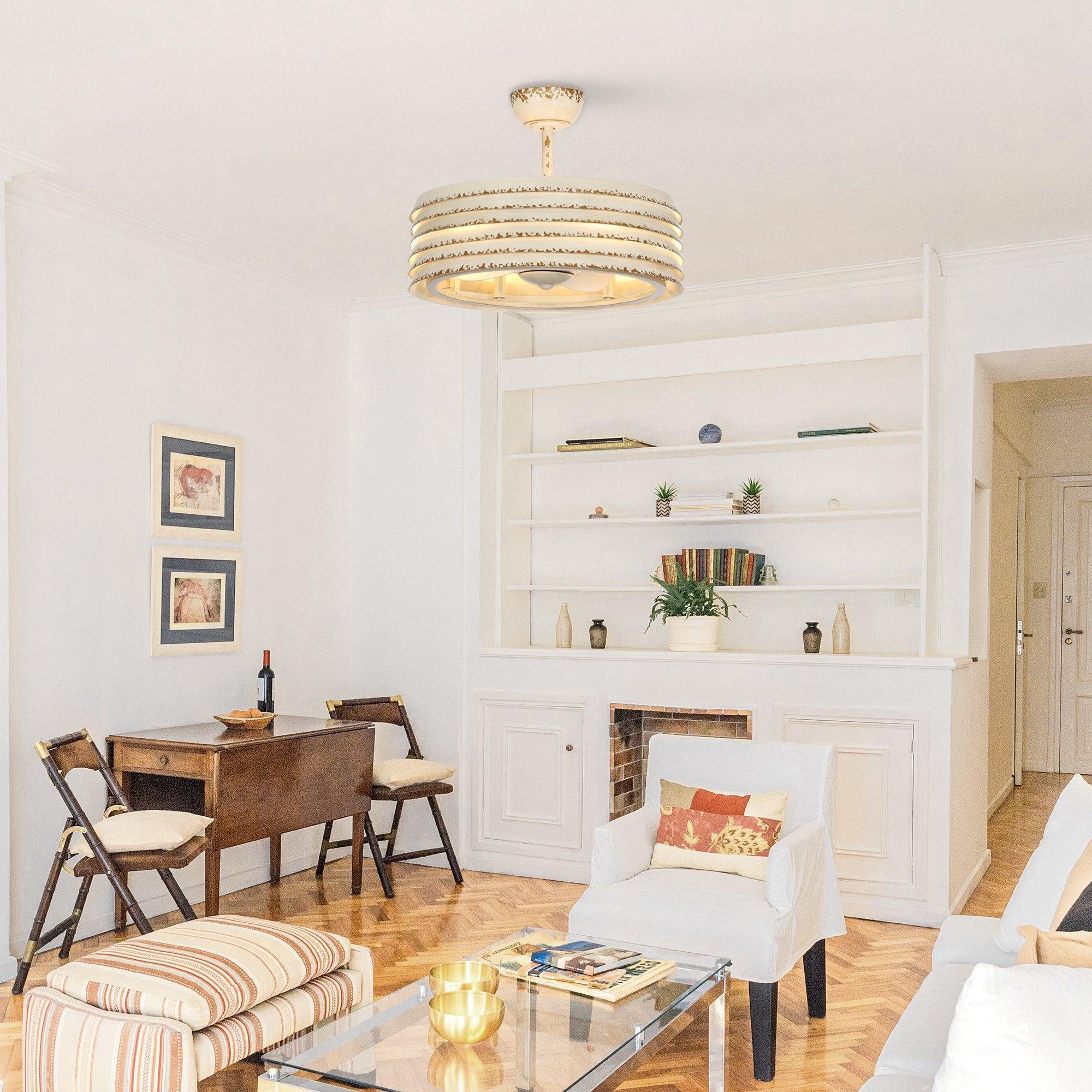 24" Kolkata Industrial Downrod Mount Reversible Ceiling Fan with Lighting and Remote Control - IPLUS