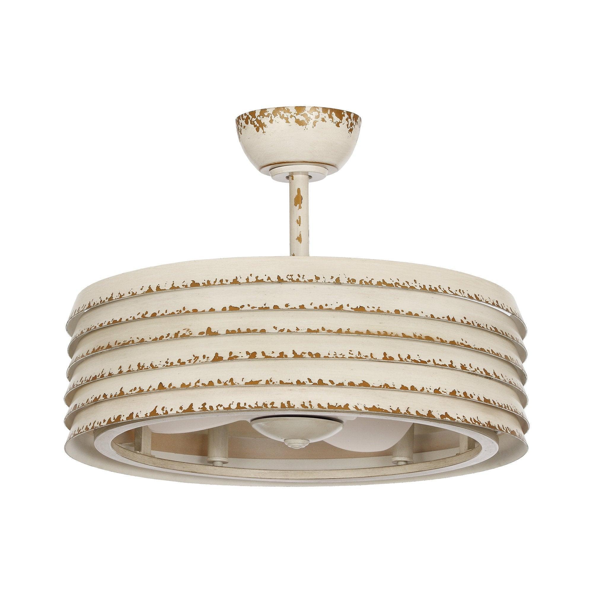 24" Kolkata Industrial Downrod Mount Reversible Ceiling Fan with Lighting and Remote Control - IPLUS