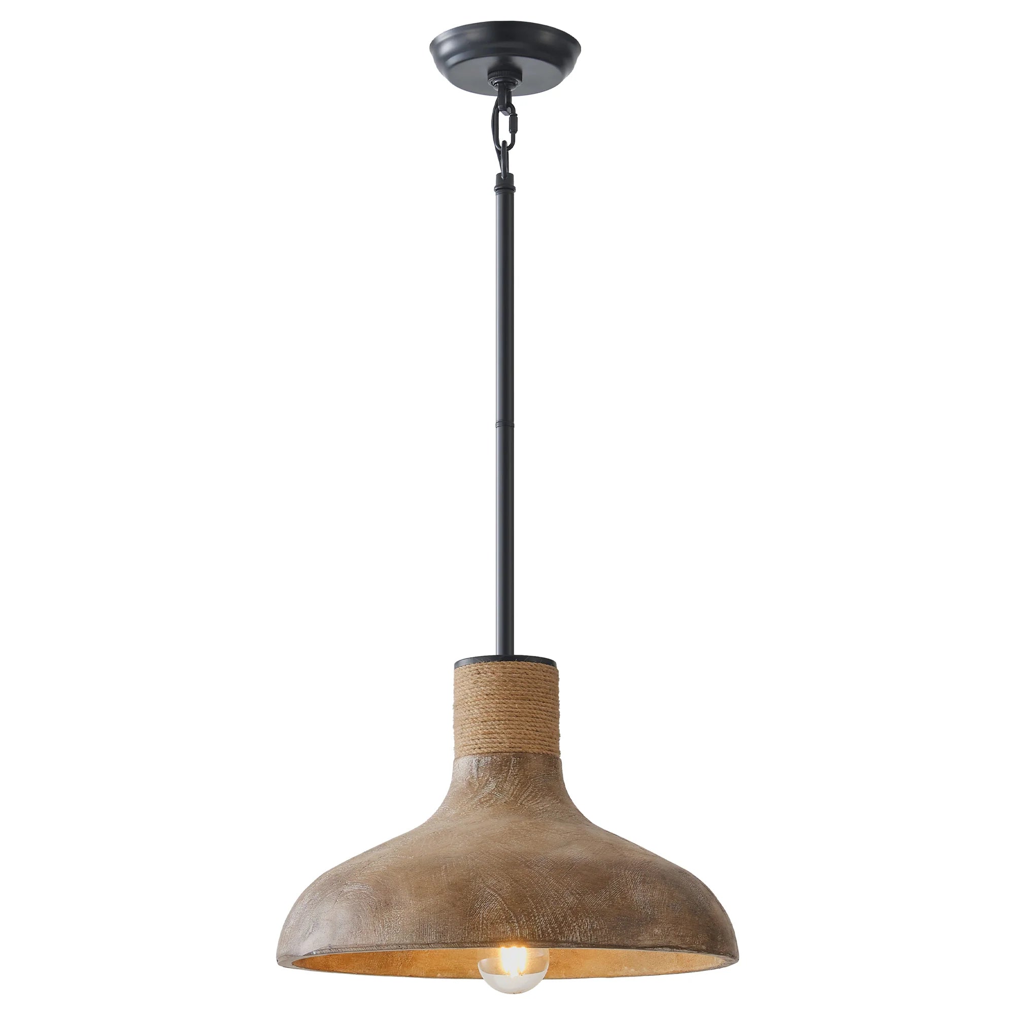 Maud 1-Light Black Modern Island Pendant Light