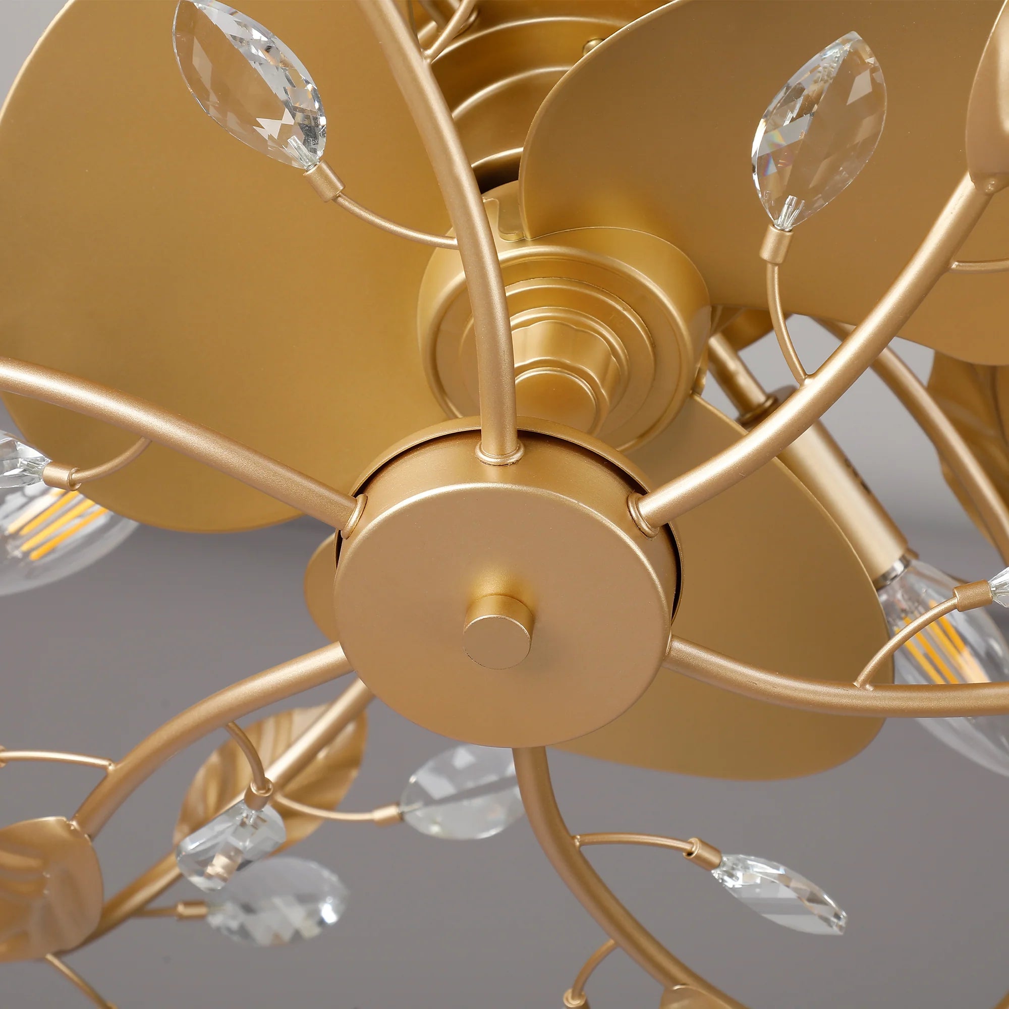 24 Inch Alexia Golden Crystal Ornament Fandelier