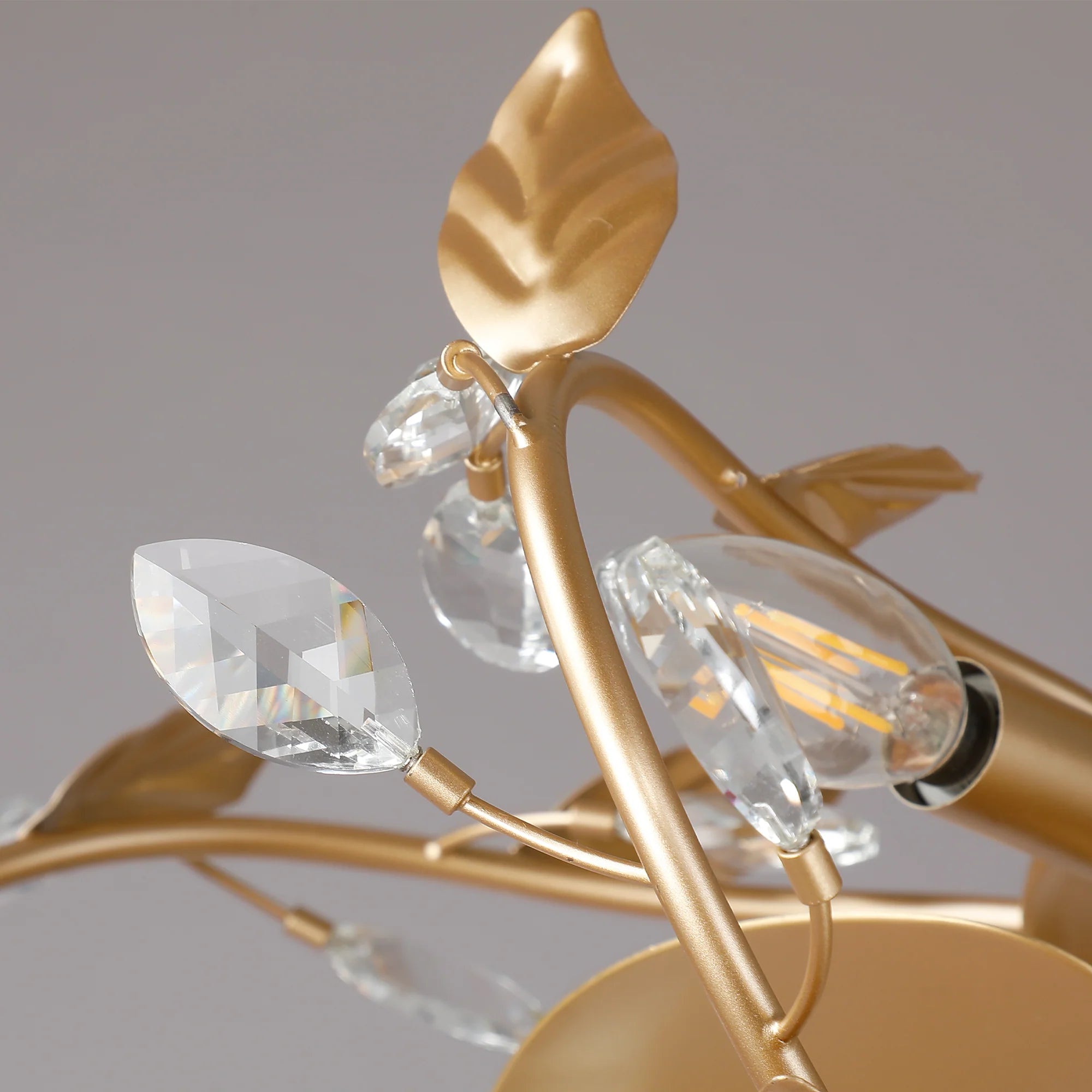 24 Inch Alexia Golden Crystal Ornament Fandelier