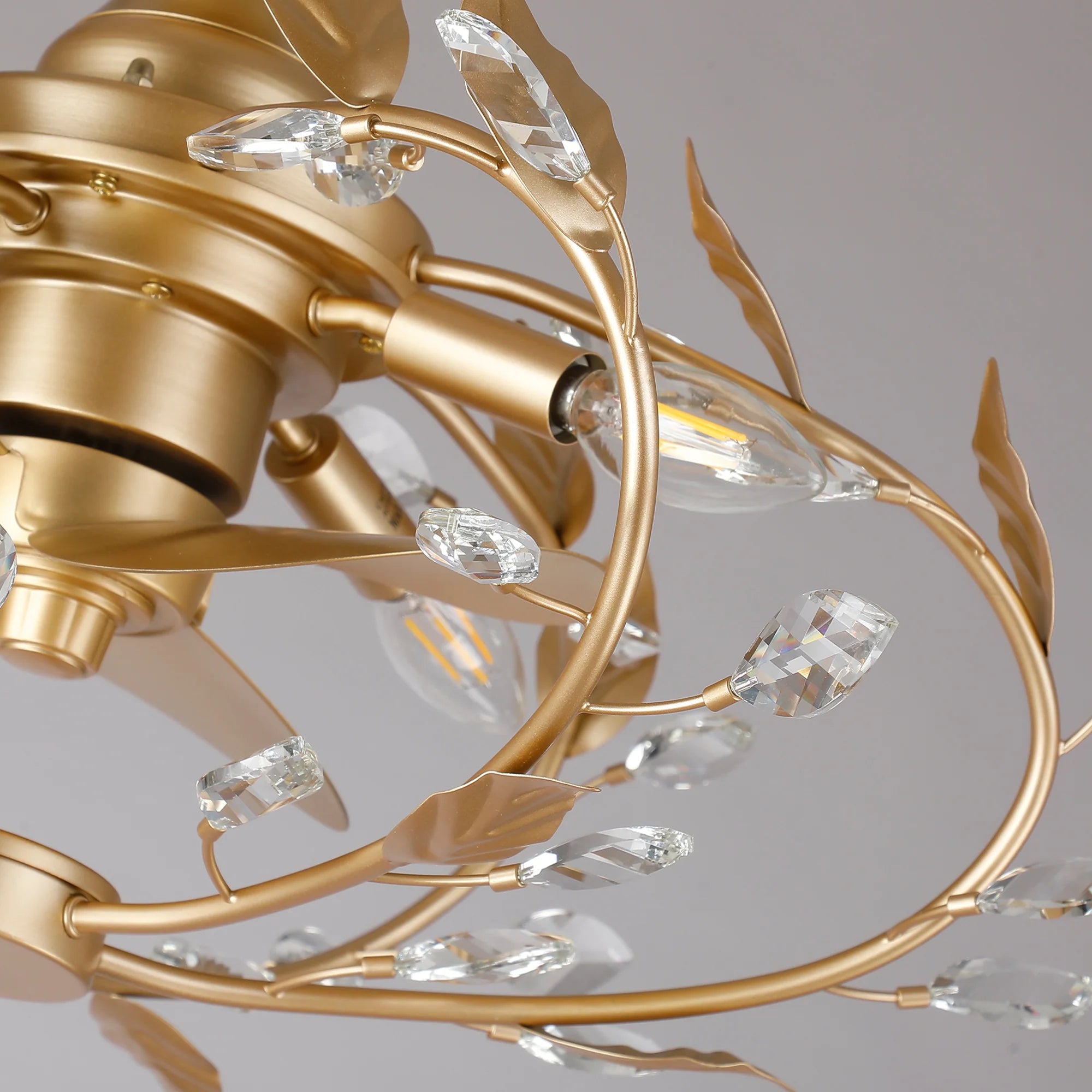 24 Inch Alexia Golden Crystal Ornament Fandelier