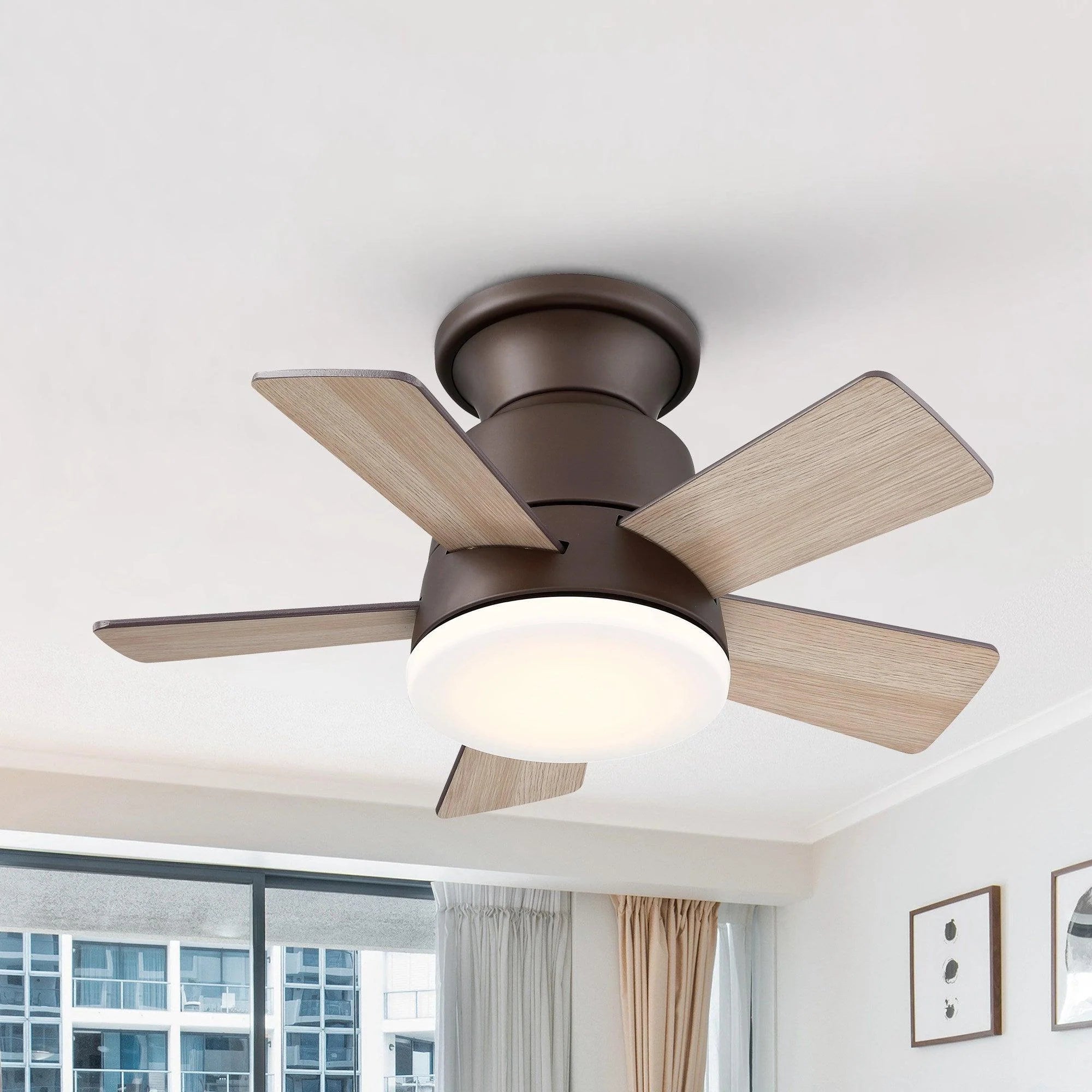 24" Farmhouse Reversible Iron Ceiling Fan