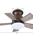 24" Farmhouse Reversible Iron Ceiling Fan
