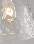Eunice 1-Light Brass Hammered Glass Pendant