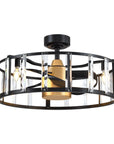 27" Modern Reversible Crystal Ceiling Fan