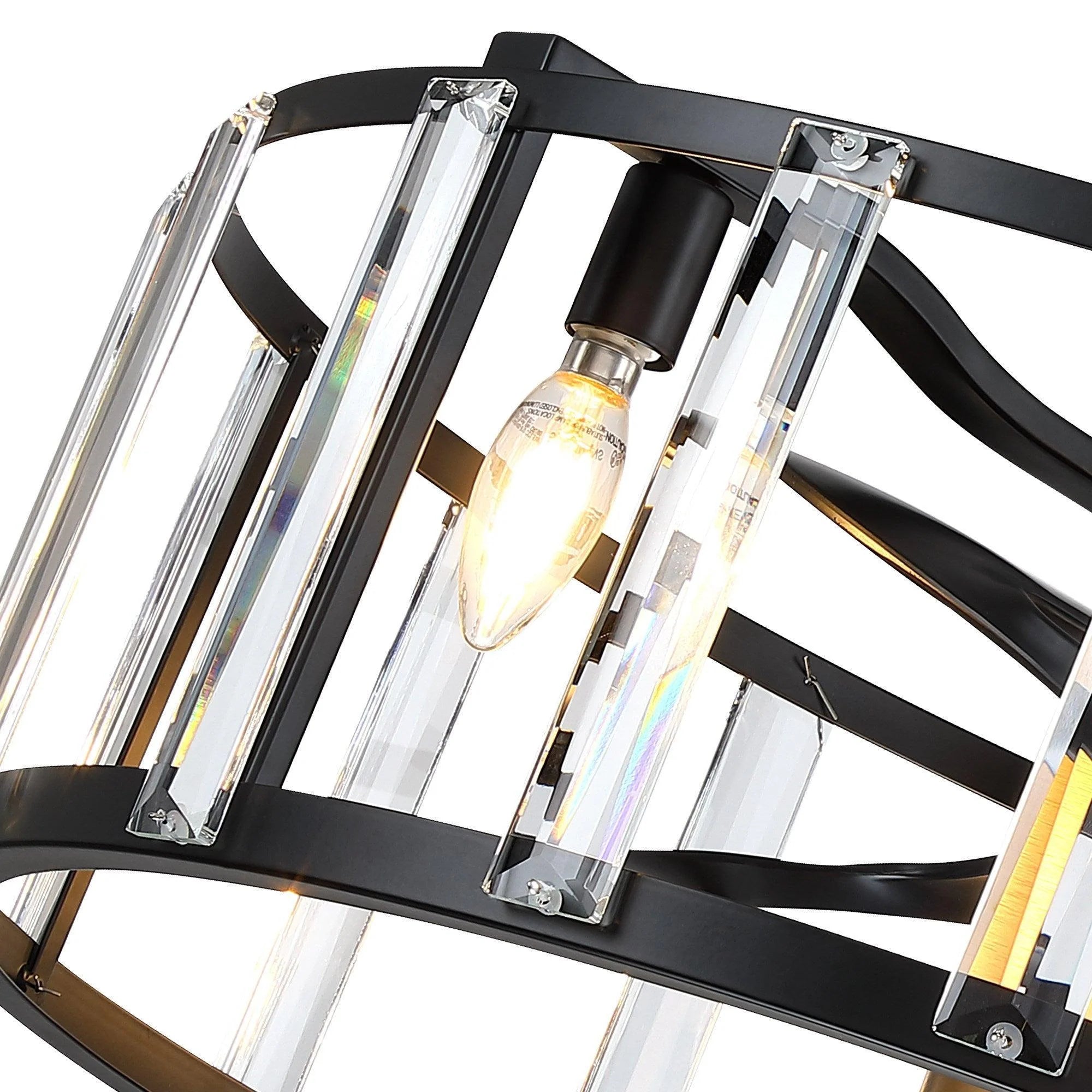 27" Modern Reversible Crystal Ceiling Fan