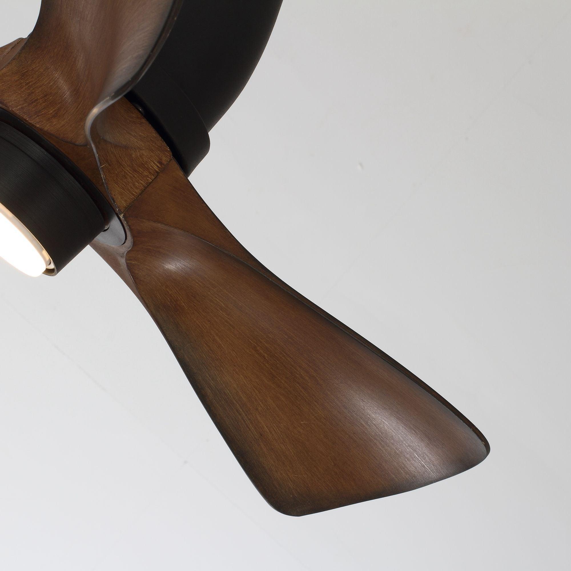 28" Kwang Rustic DC Motor Downrod Mount Reversible Ceiling Fan with LED Lighting and Remote Control - IPLUS