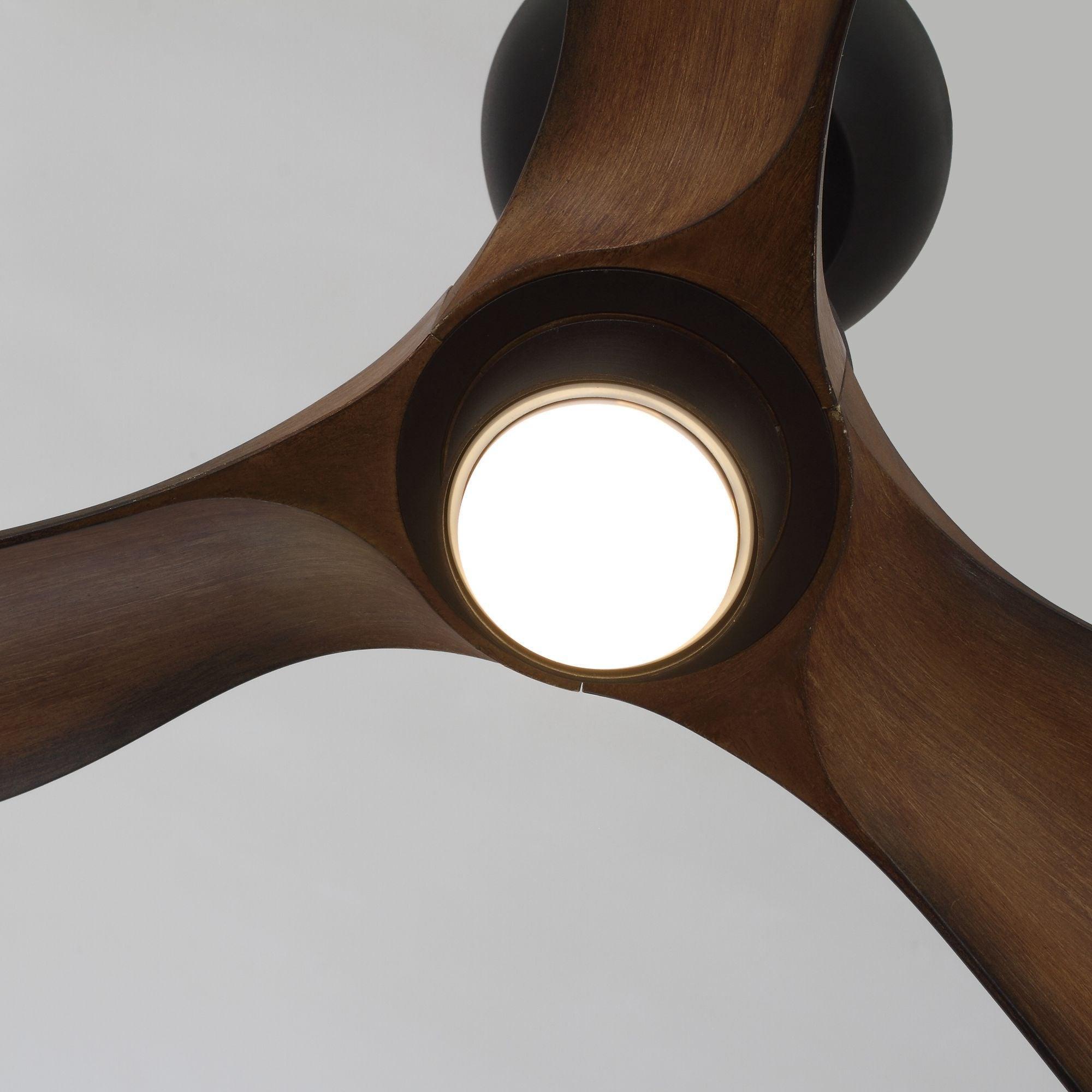 28" Kwang Rustic DC Motor Downrod Mount Reversible Ceiling Fan with LED Lighting and Remote Control - IPLUS