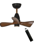28" Kwang Rustic DC Motor Downrod Mount Reversible Ceiling Fan with LED Lighting and Remote Control - IPLUS