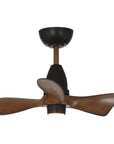 28" Kwang Rustic DC Motor Downrod Mount Reversible Ceiling Fan with LED Lighting and Remote Control - IPLUS