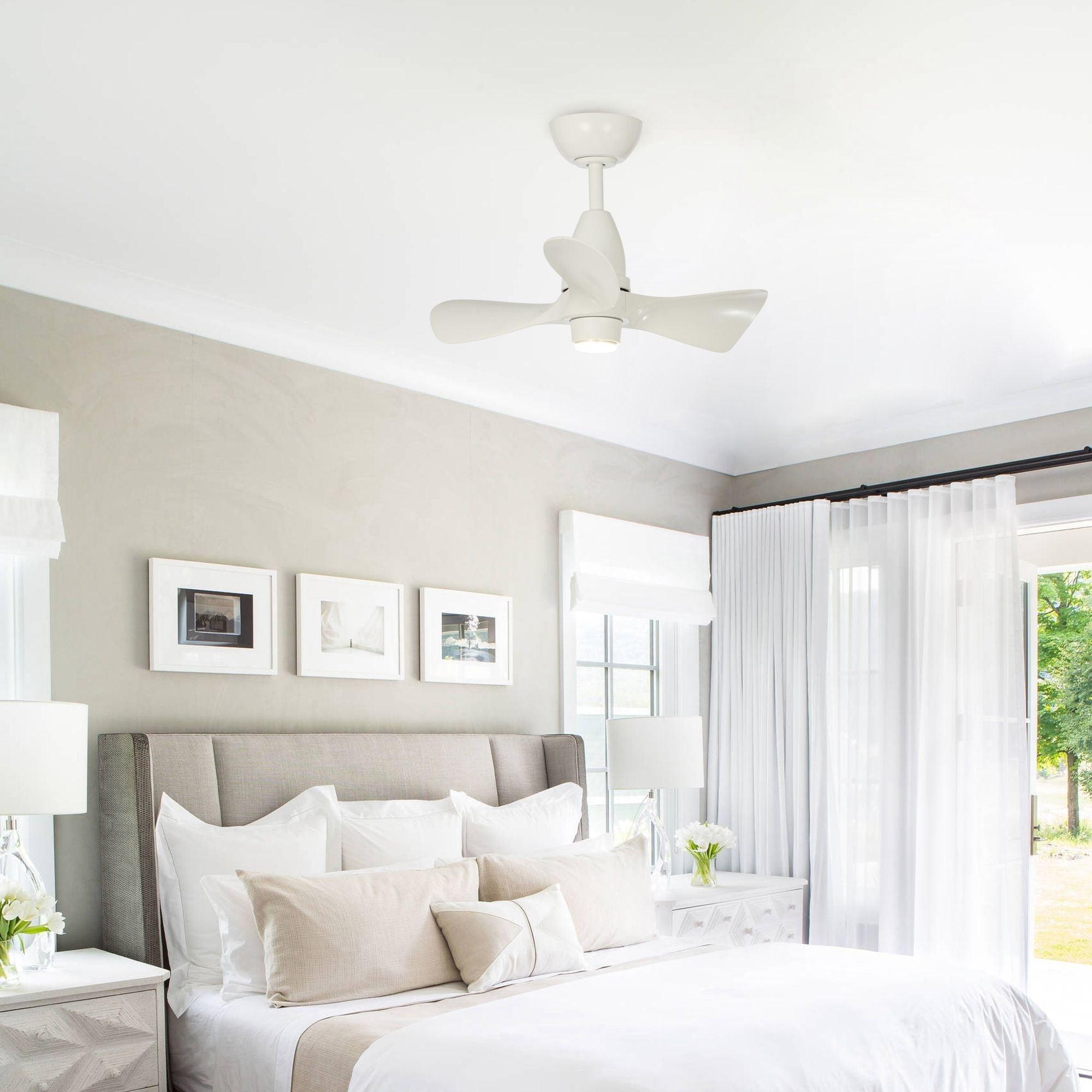 28" Kwang Rustic DC Motor Downrod Mount Reversible Ceiling Fan with LED Lighting and Remote Control - IPLUS