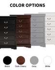 Transitional 5-Drawer Dresser Chest with Classic Bracket Feet