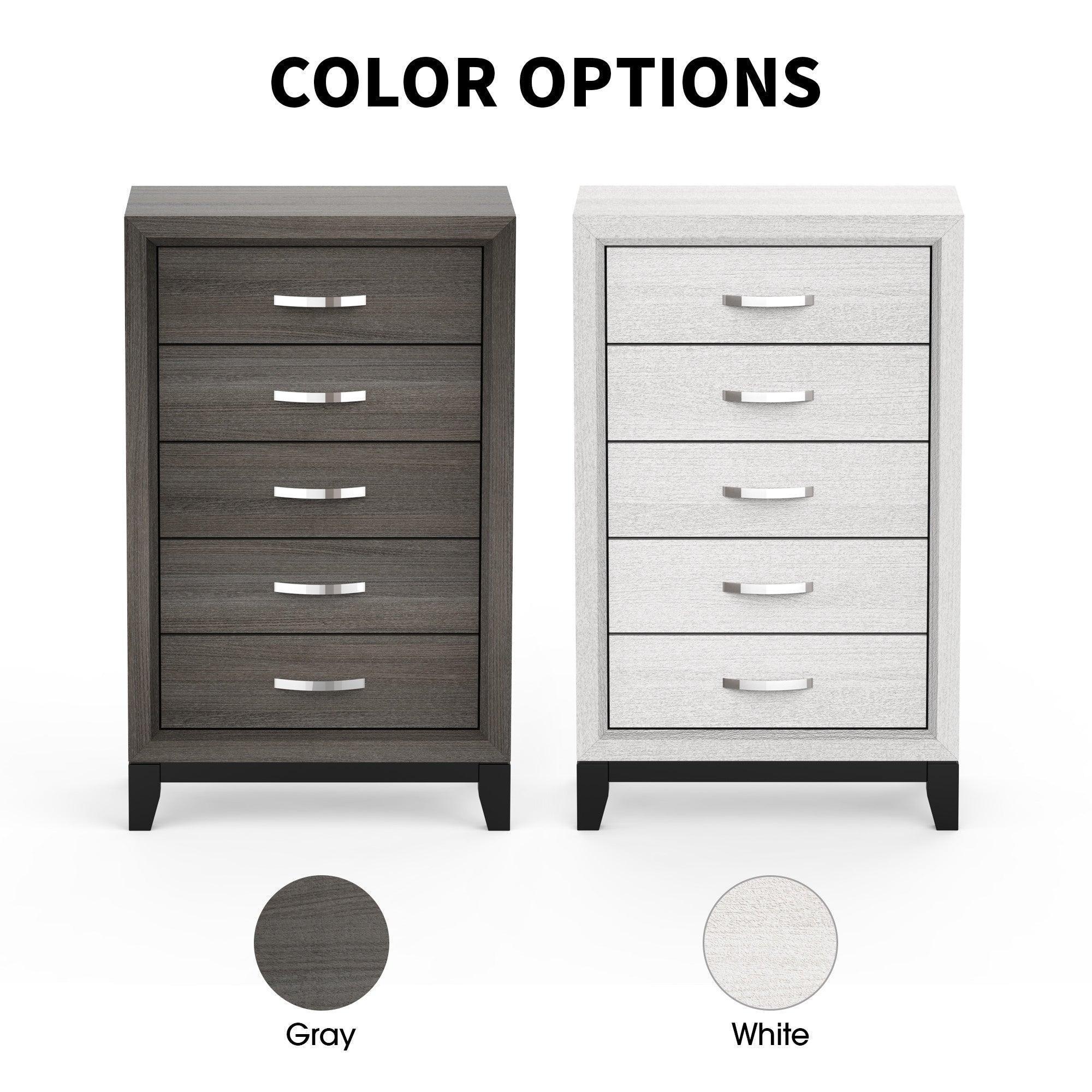 31" Bedroom Chest with 5 Drawers for Storage