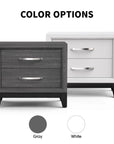 Lucien Contemporary Wood Nightstand with Spacious Drawers