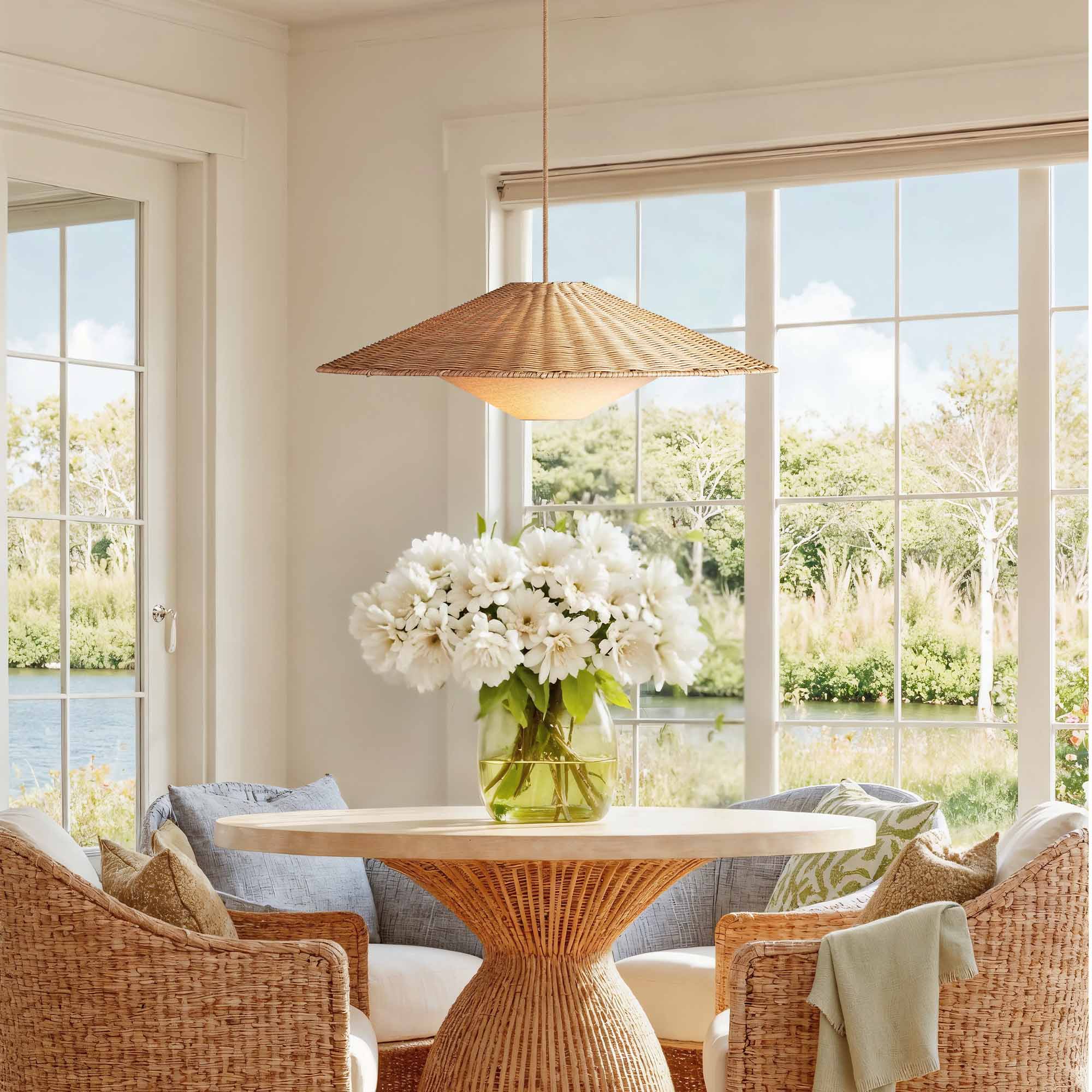 Sunny Rattan Pendant Light
