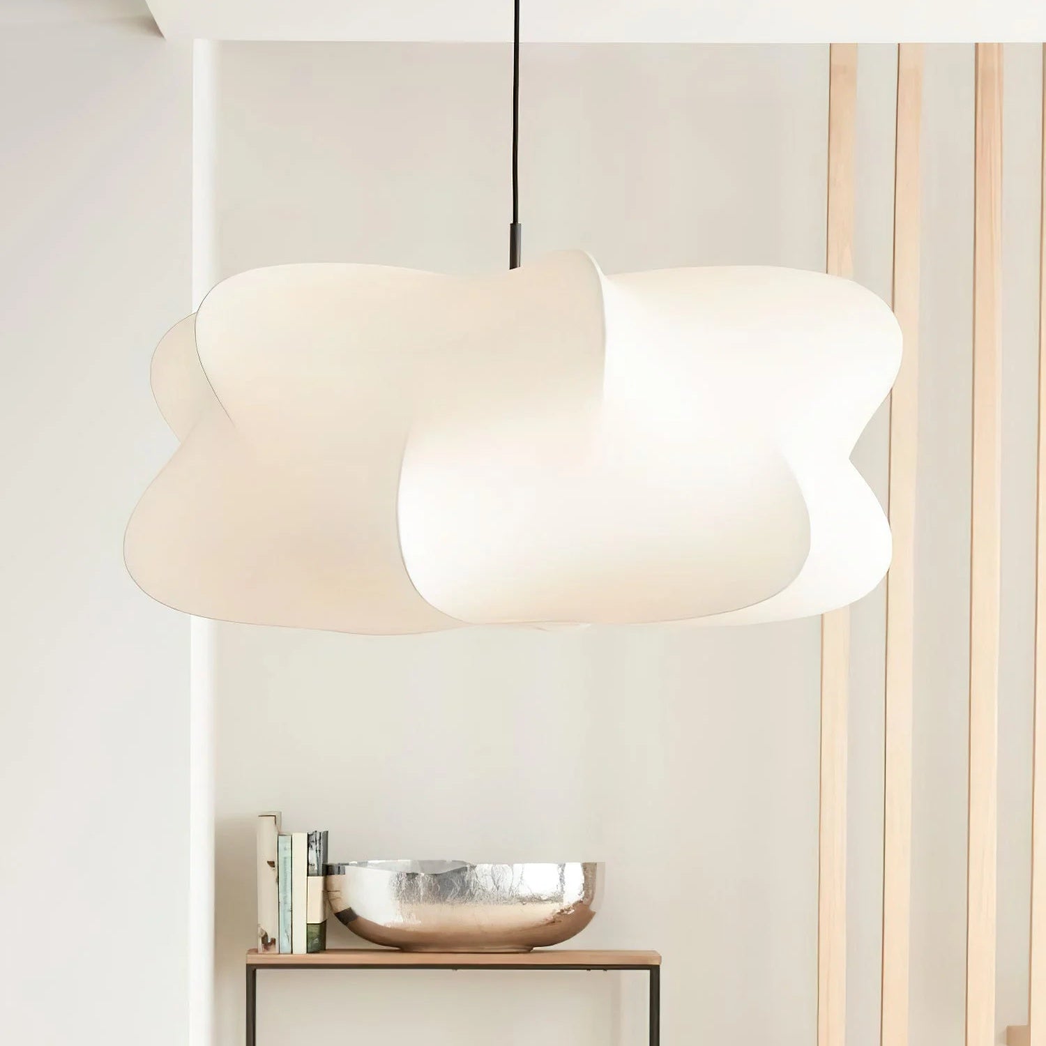 Cloud Pendant Light White Cocoon Silk Fabric