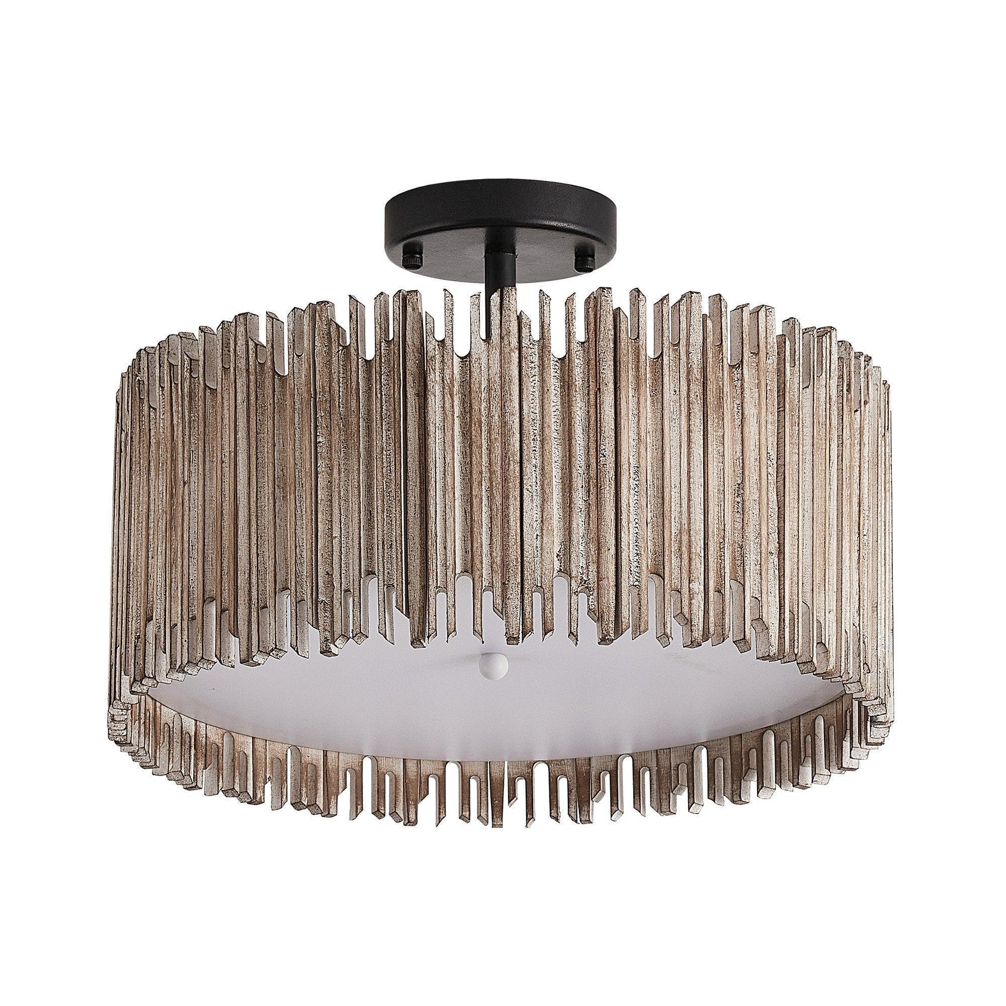 Farmhouse LED 3-Light Flush Mount Ceiling Light - IPLUS Lighting