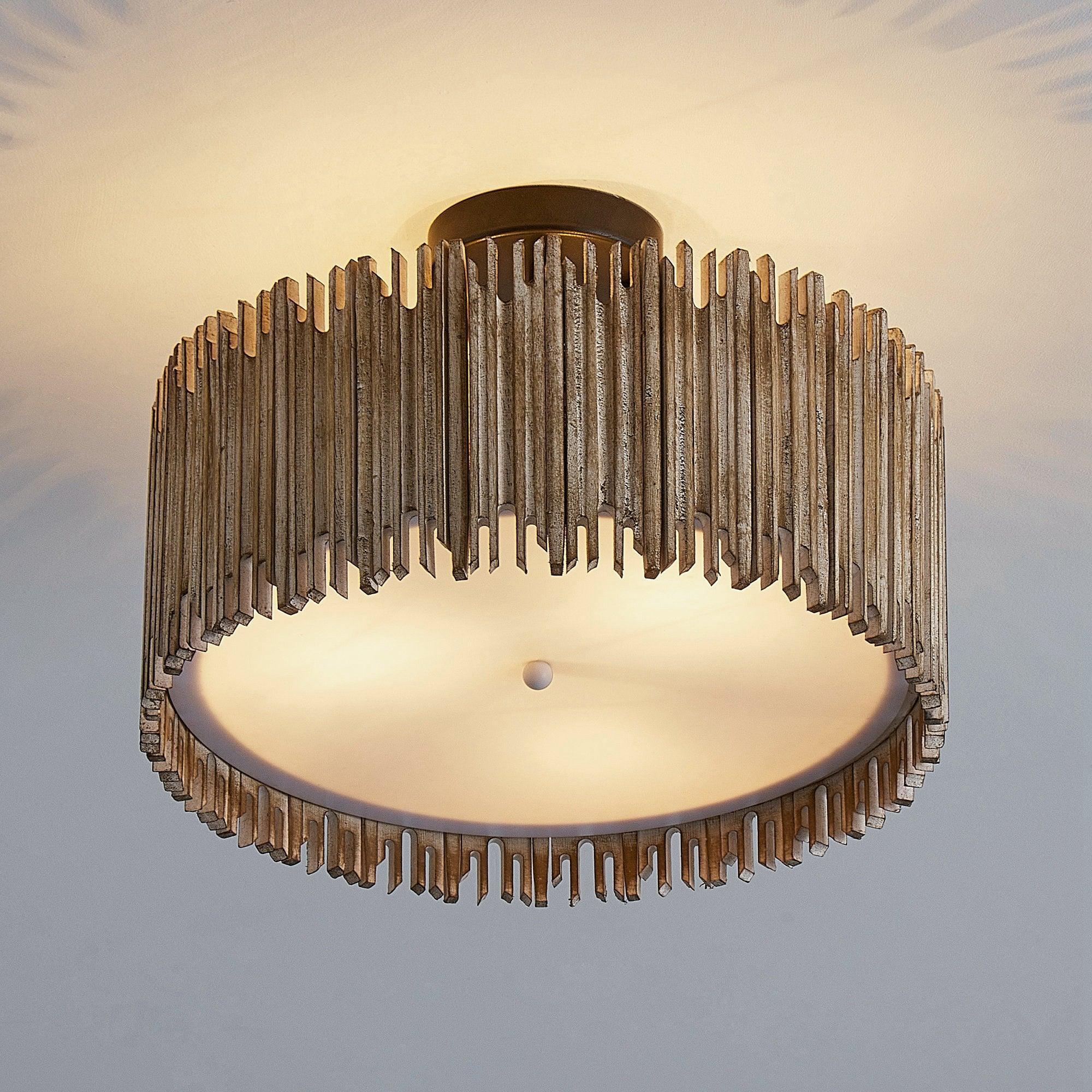 Farmhouse LED 3-Light Flush Mount Ceiling Light - IPLUS Lighting