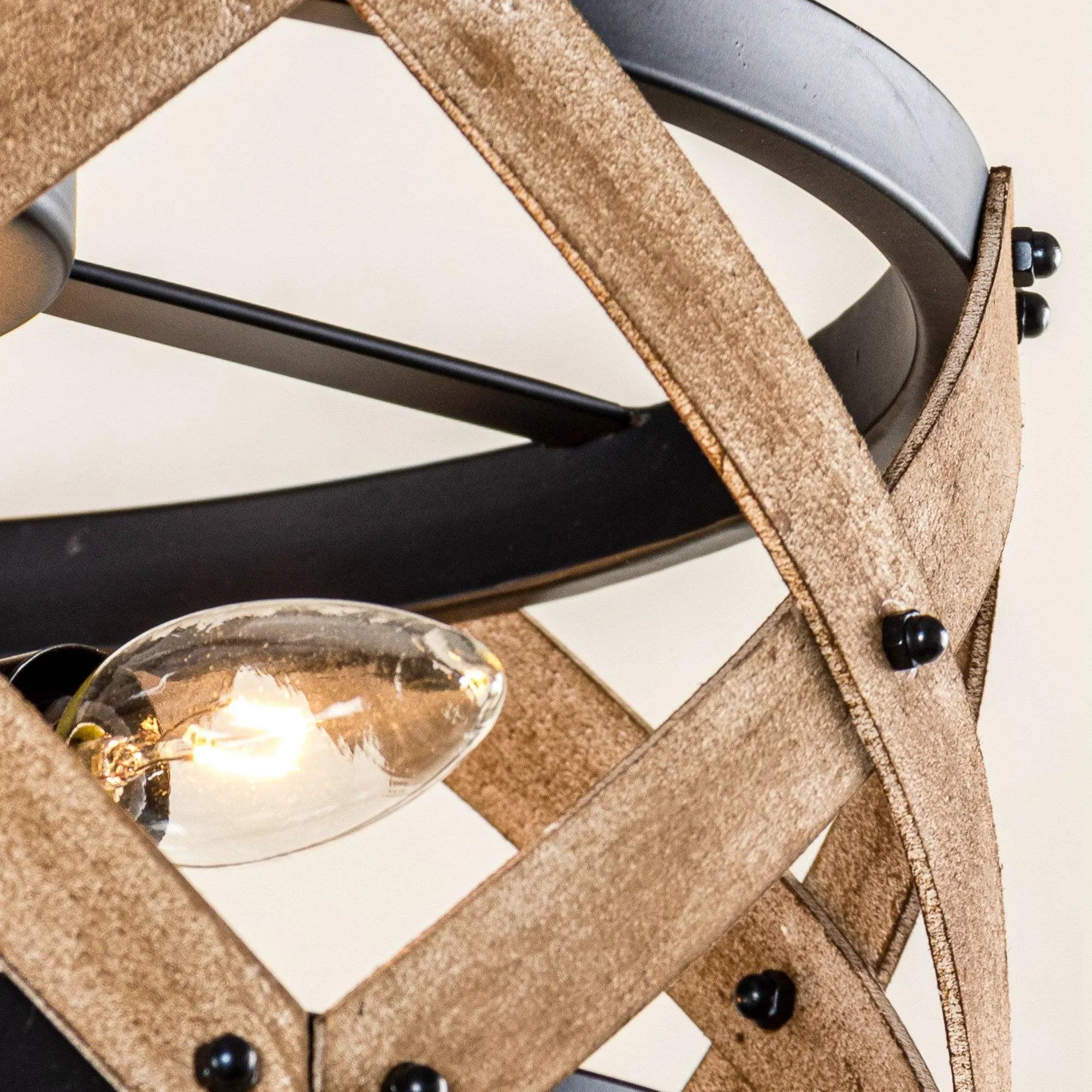 Drum Industrial 3-Light Flush Mount Ceiling Light - IPLUS Lighting