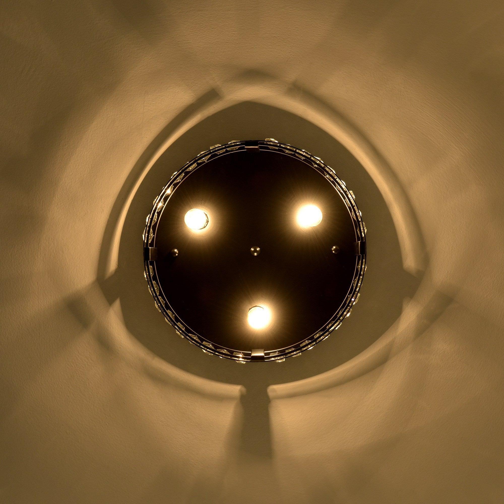 Modern Crystal 3 Light Flush Mount Ceiling Light - IPLUS Lighting