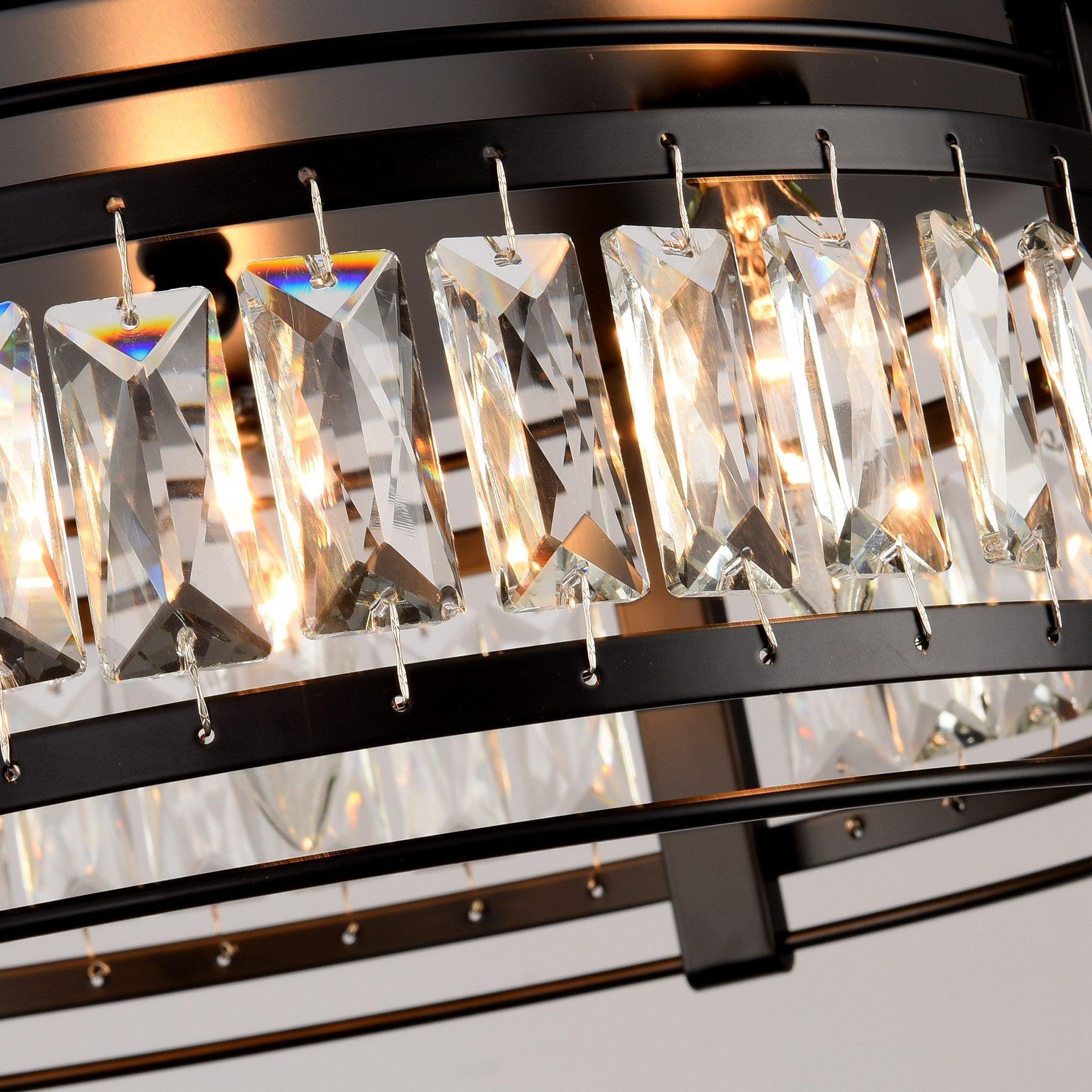 3-Light Modern Crystal Flush Mount Ceiling Light - ParrotUncle