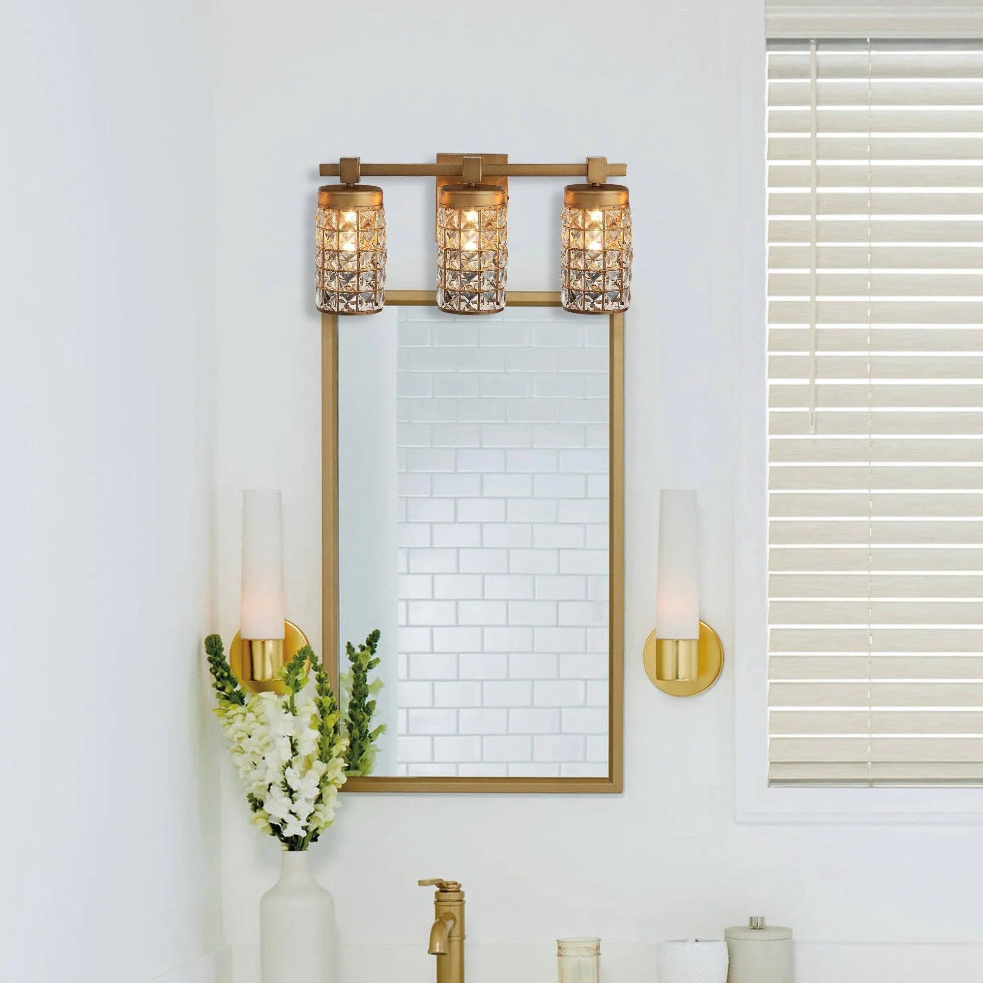 Modern Golden 3-Light Linear Vanity Wall Light - IPLUS Lighting