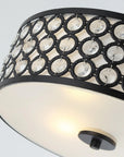 Modern LED 3-Light Flush Mount Ceiling Light with Crystal - IPLUS Lighting