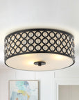 3-Light Modern LED Flush Mount Light with Crystal - ParrotUncle