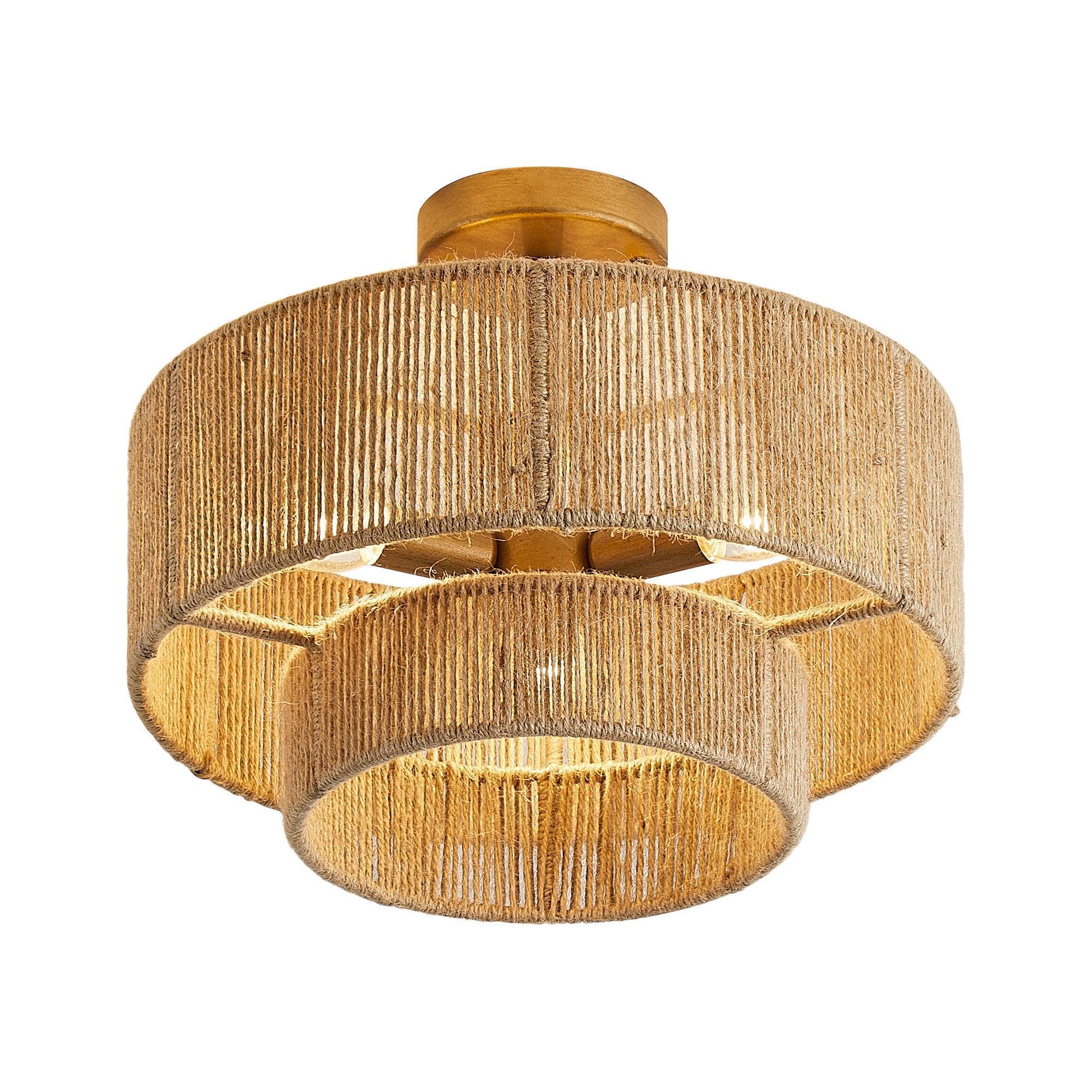 Traditional 3-Light Farmhouse Wabi Sabi Flush Mount Ceiling Light - IPLUS Lighting