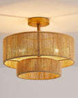 Traditional 3-Light Farmhouse Wabi Sabi Flush Mount Ceiling Light - IPLUS Lighting