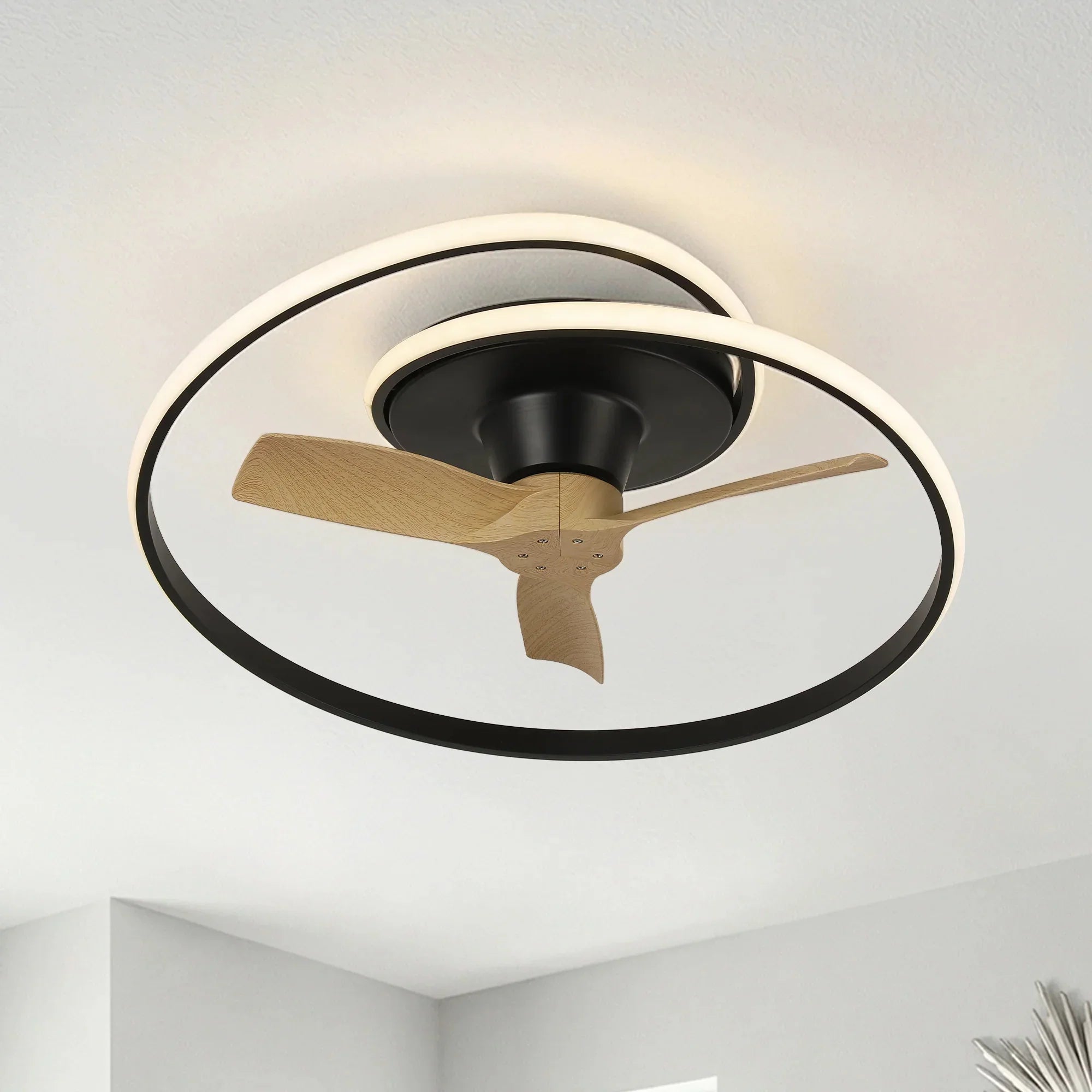 31" Ocean Flush Mount LED Ceiling Fan
