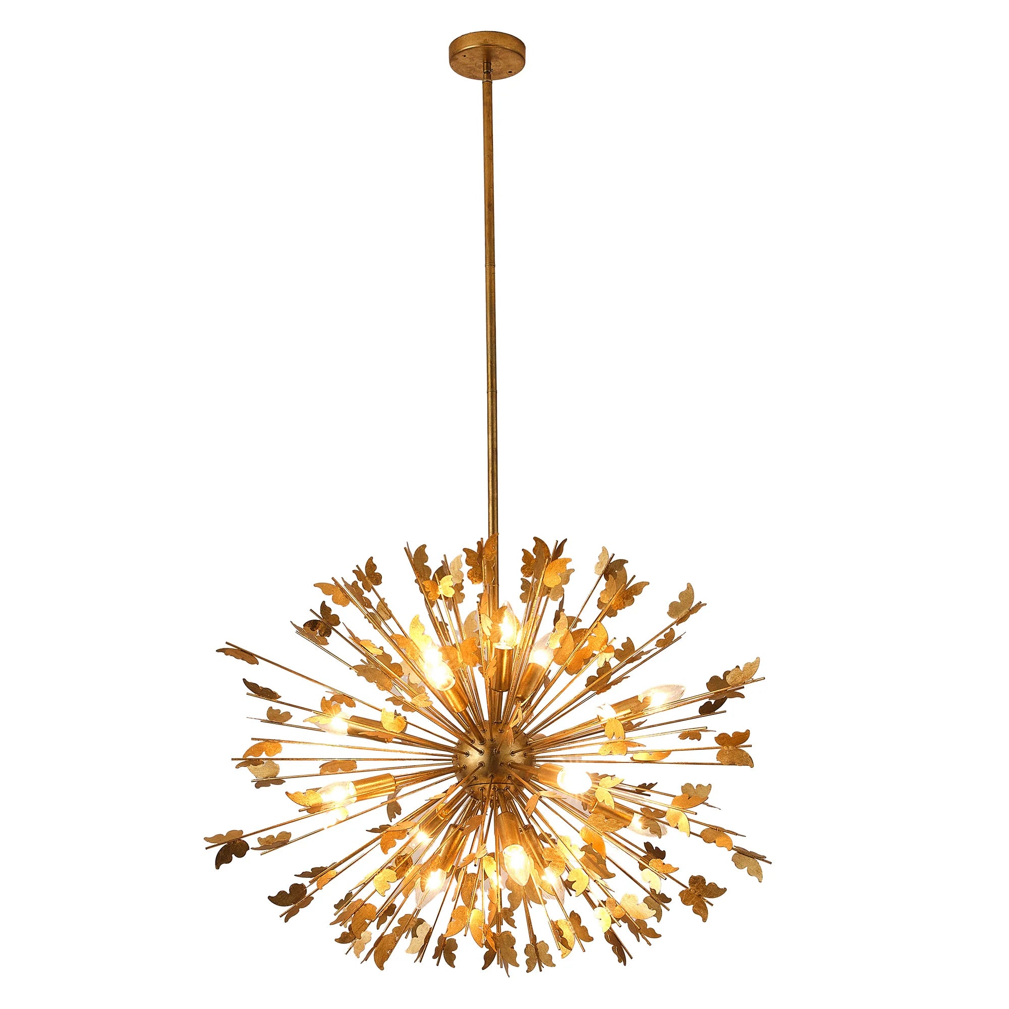 Lydia 14-Light Golden Statement Chandelier – 35 Inch