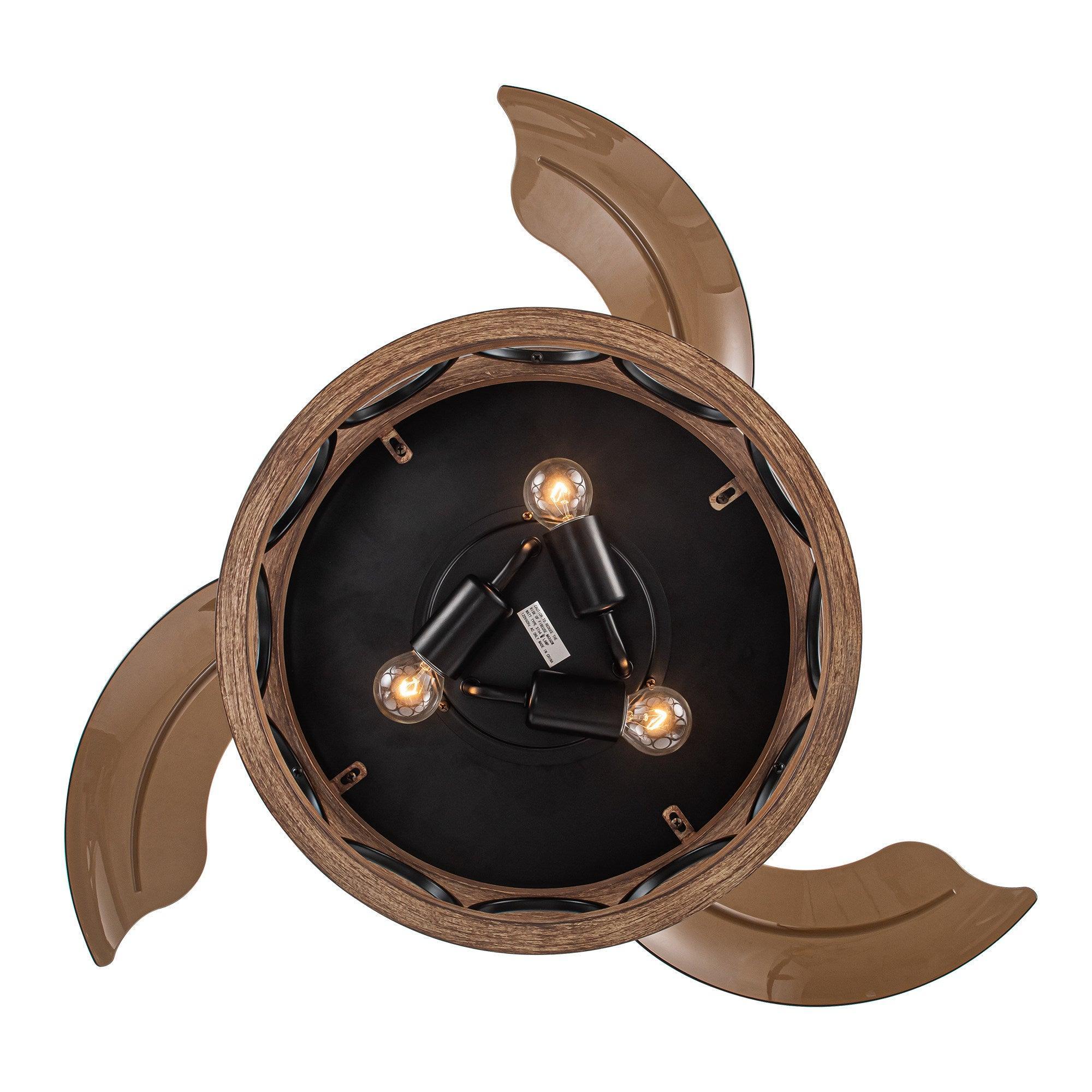 36" Mirelle Farmhouse Downrod Mount Ceiling Fan with Lighting and Wall Control - IPLUS