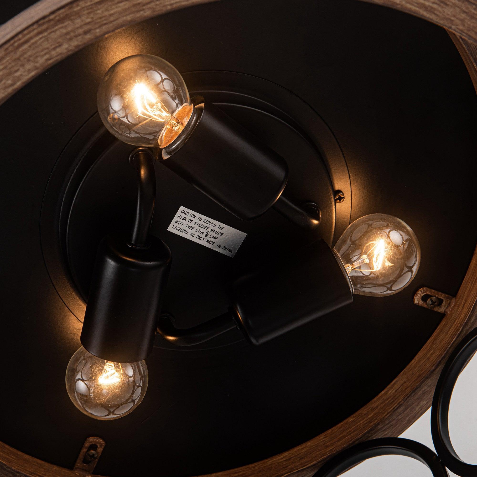 36" Mirelle Farmhouse Downrod Mount Ceiling Fan with Lighting and Wall Control - IPLUS