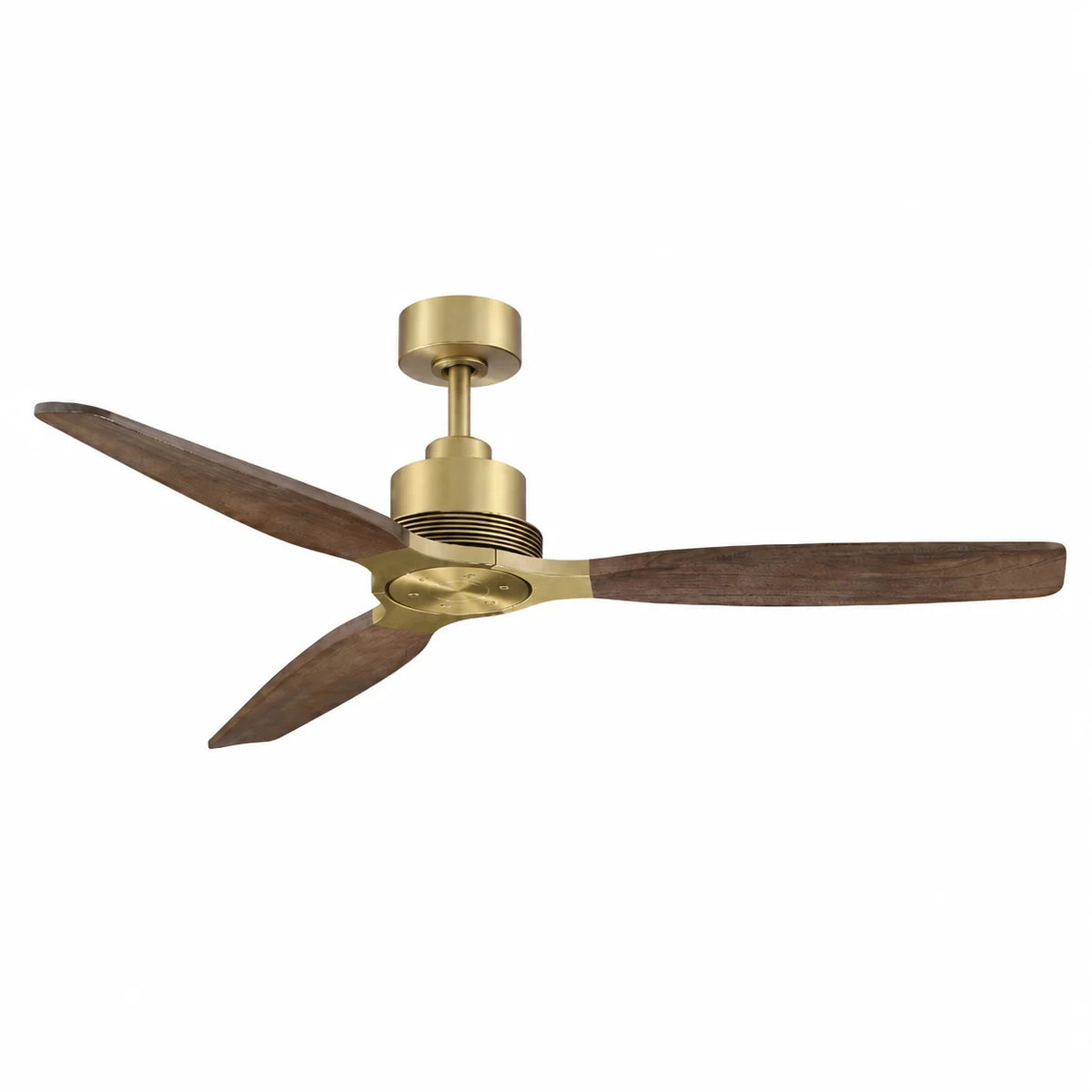 48" Louise Modern Soft Brass Ceiling Fan with Solid Wood Blades