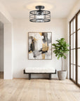 Lyle 1-Light Modern Semi-Flush Mount Ceiling Light