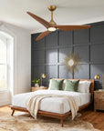 52" Jared Modern Solid Wood Blade LED Ceiling Fan