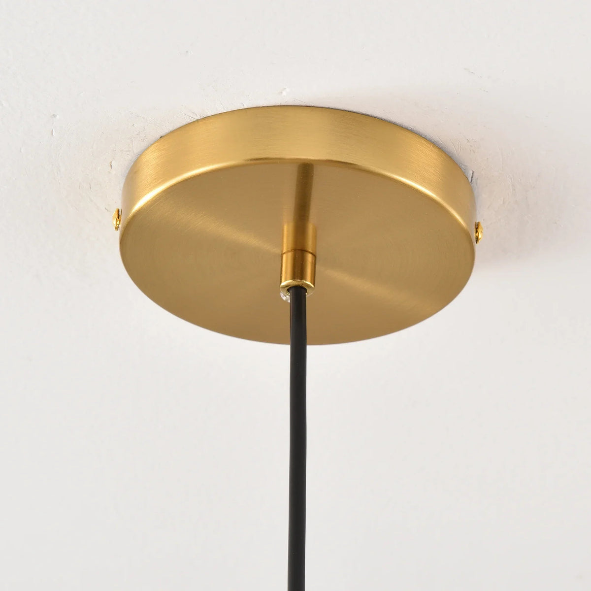 Eunice 1-Light Brass Hammered Glass Pendant