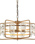 Modern Crystal 4-Light Golden Black Pendant Light - IPLUS Lighting