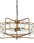 4-Light Golden Modern Crystal Pendant Light - ParrotUncle