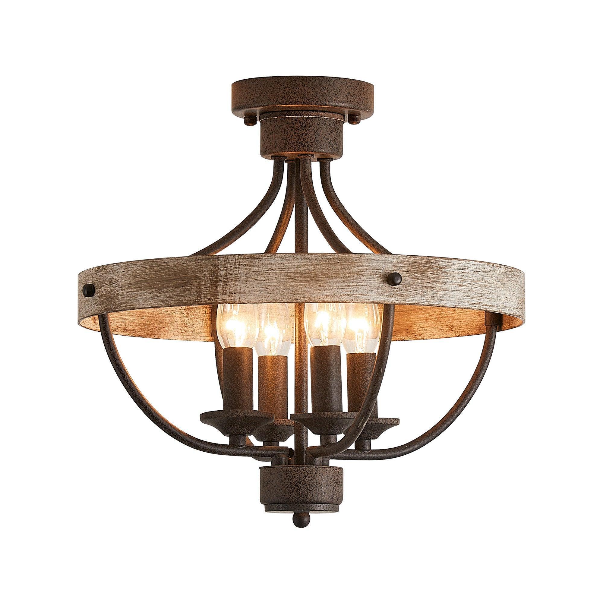 4-Light Industrial Ceiling Light - ParrotUncle