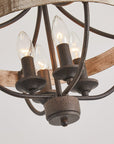 4-Light Industrial Ceiling Light - ParrotUncle